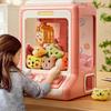 Automatic Doll Machine Plaything For Kids Small Cute Animation Coin Operated Play Game Claw Crane Machines With Light Music Kids Toys