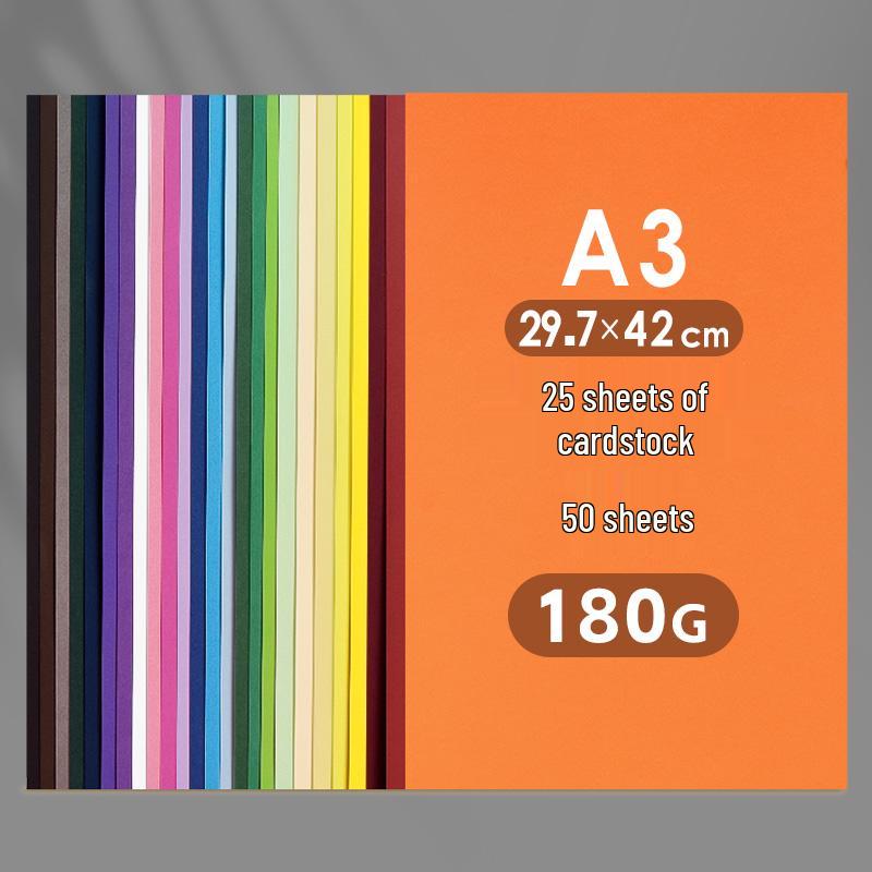 A4 White Cardstock, Black & Colored Paper, Thickened for DIY Kindergarten Crafts & Projects, A3/A4 Size.