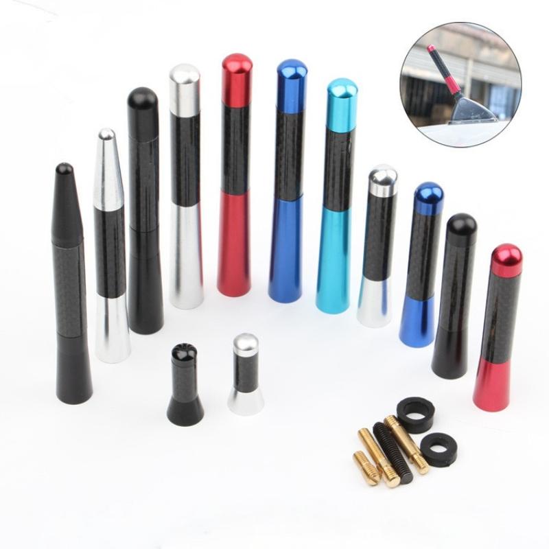 1 Set Universal Long Short Auto Roof Carbon Fiber Radio Aerial Accessories Enhanced Signal Tools Car Roof Antenna