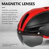 Eastinear 2023 New Road Mountain Bike Helmet Adult Men's Outdoor Sports Cycling Safety Hat With LED Charging Taillight Goggles