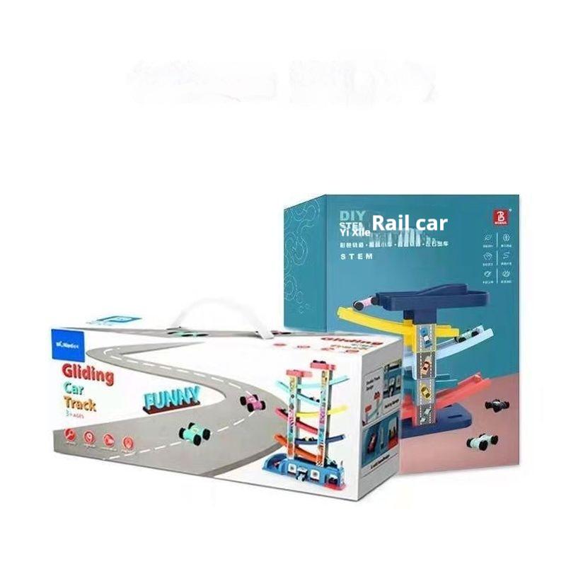 Children'S Toy Car Boy Girl Gliding Track Small Car Parking Lot Pull-Back Inertia Car Exercise Hands-On Ability With Puzzle Toys
