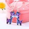 2Pieces/Set Heart Pendant Magnet Matching Necklace Colorful BFF Friend Girlfriend Relationship Gift Valentines Day