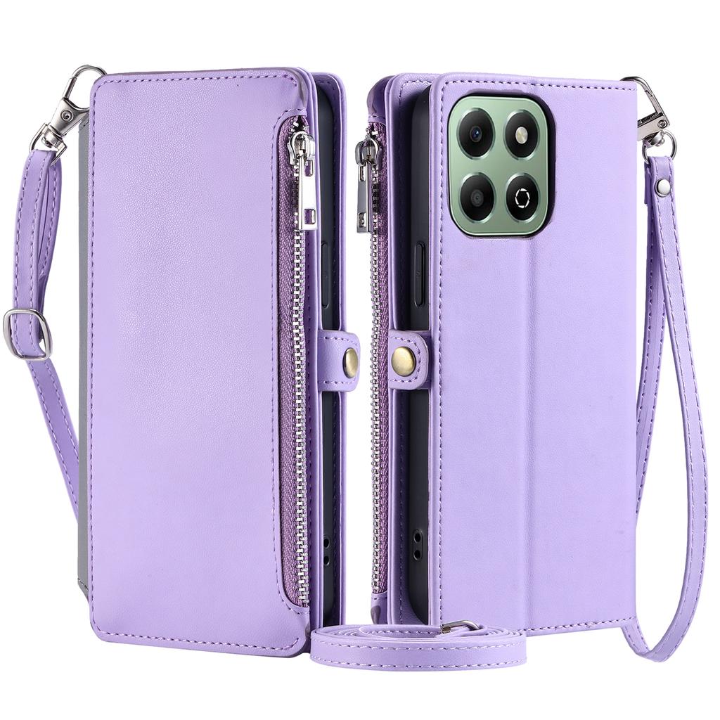 015 Style For Honor X6b 4G Case TPU+PU Leather Wallet Phone Cover with Straps