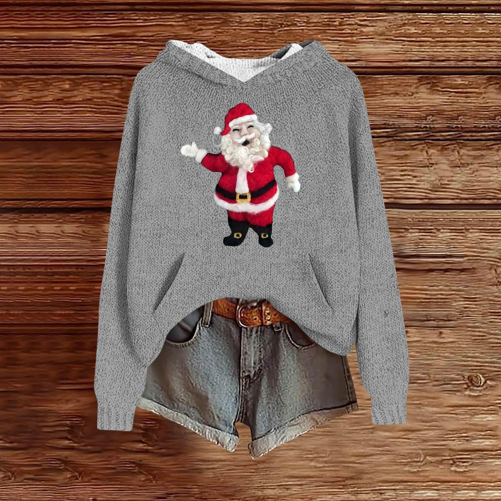 

Женские толстовки Вязаный свитер Милая рубашка Осенний пуловер Толстовка с капюшоном S