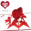 1pcs 3D Pop Up Greeting Cards With Envelope Laser Cut Post Card For Birthday Christmas Valentine' Day Party Wedding Decoration