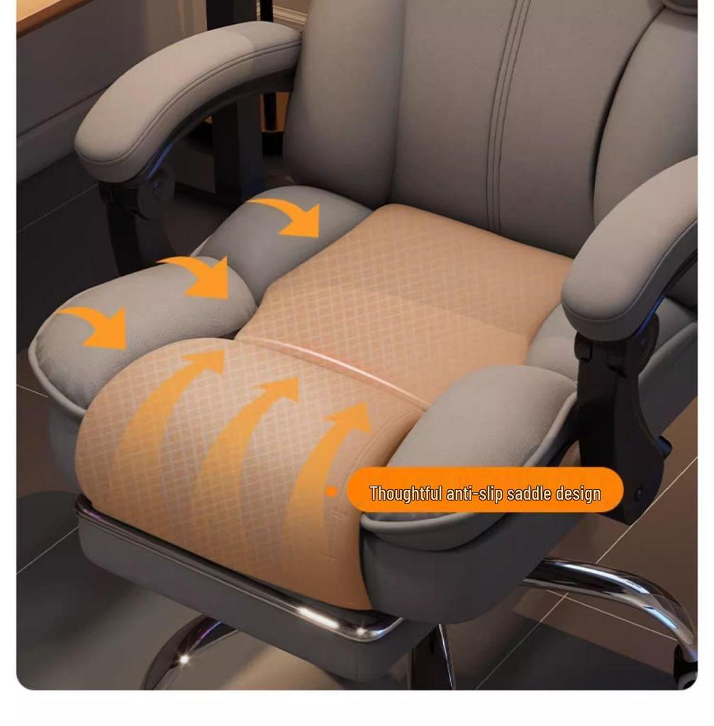 Ergonomic Reclining Computer and Gaming Chair with Lumbar Support and Adjustable Height for Comfortable Long Sitting.