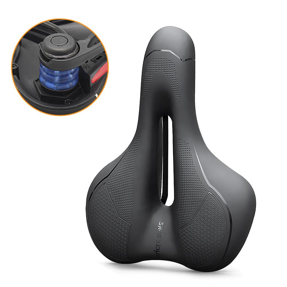 Bicycle Saddle Hollow Breathable Shockproof Cycling Seat PU Non-Slip Leather Cushion Lightweight Bike Saddle Cycling Accessories