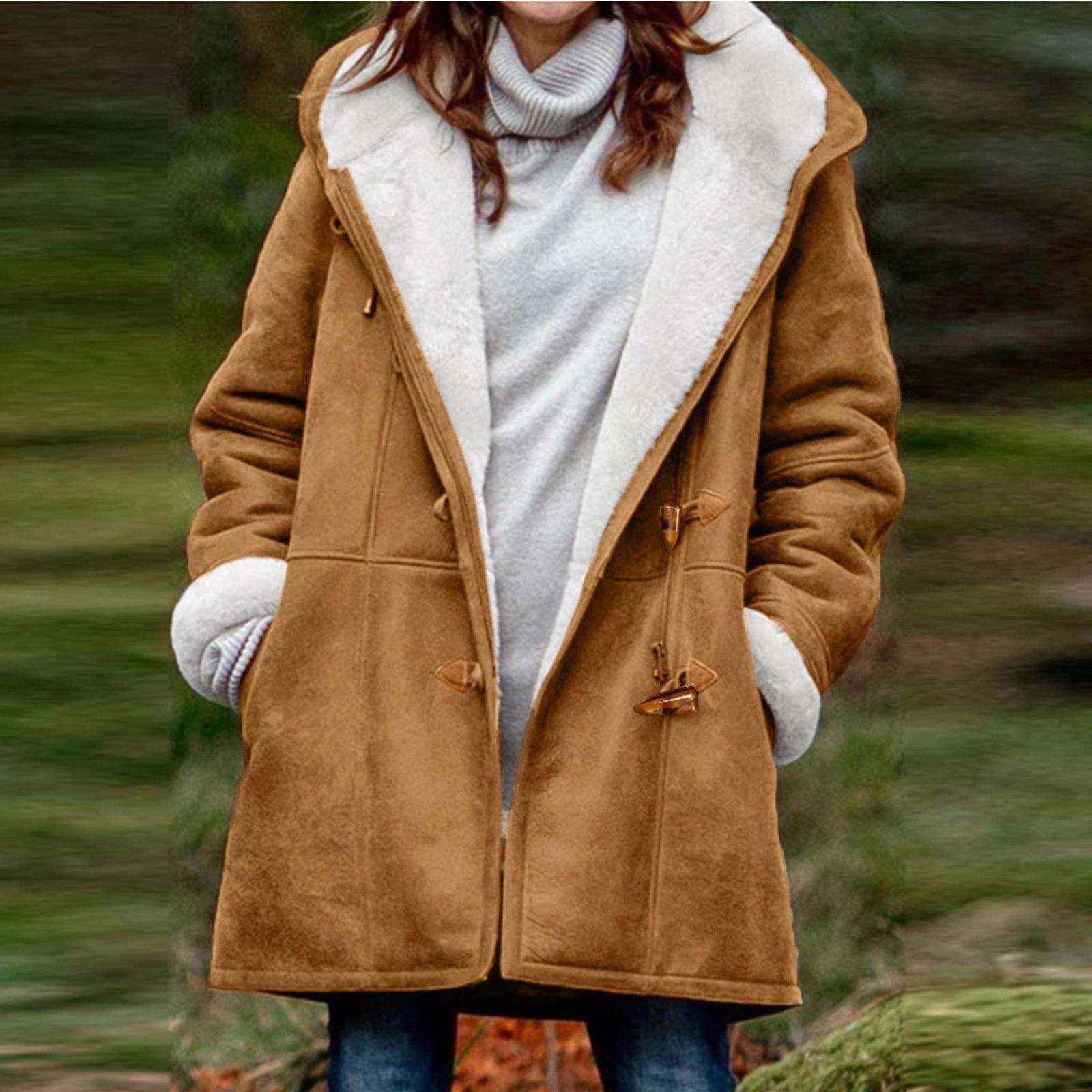 

Женские зимние пальто средней длины на подкладке, теплые тяжелые куртки, утепленная ветрозащитная верхняя одежда с флисовым капюшоном, верхняя одежда L