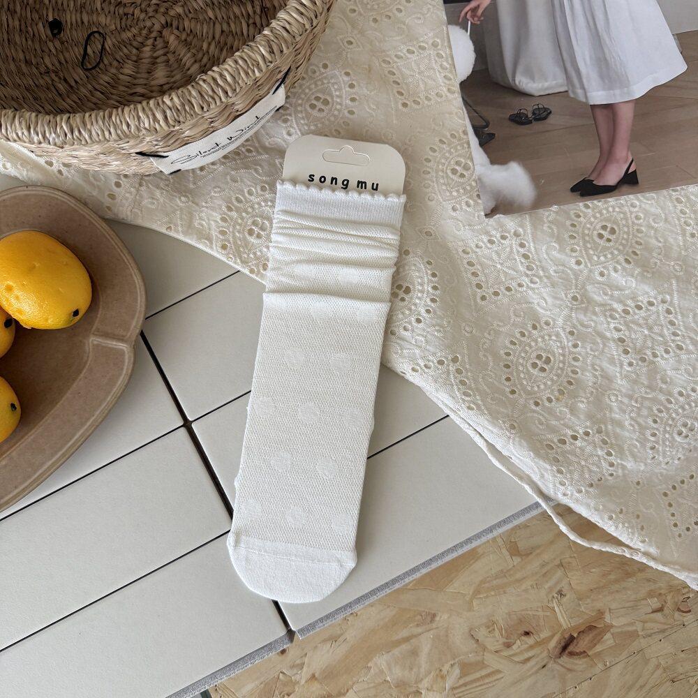 White Lace Socks Children'S Stacking Socks Summer Thin Ins Tide Tube Socks Breathable Mesh Ballet Style Boneless Stockings
