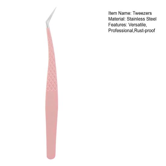 Lash Extension Tweezers for False Eyelashes Stainless Steel Lash Tweezers for Precise Eyelash Placement And Removal Rust-Proof Makeup Tool for