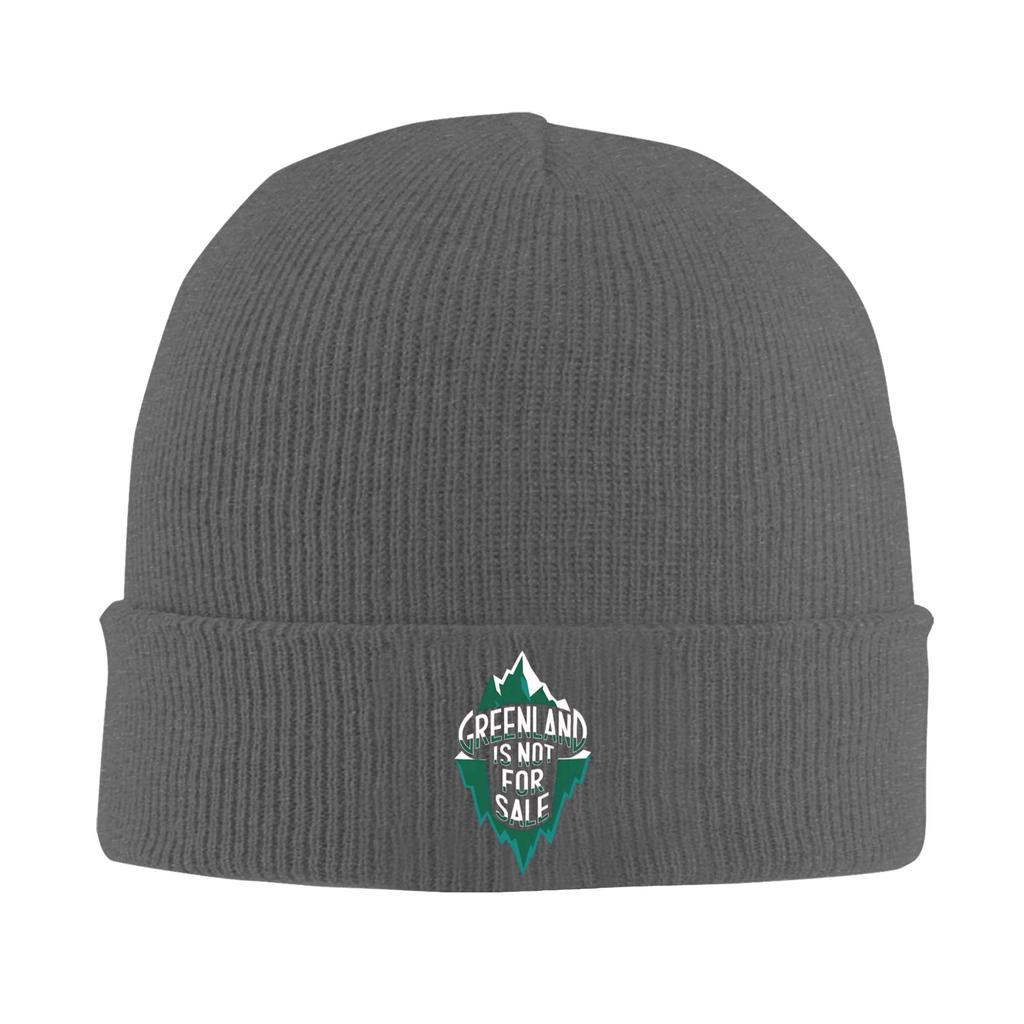 Greenland Is Not For Sale Knitted Hat  Y2K Cool Caps Unisex Adult Outdoor Beanie Hats Autumn Winter Printed Warm Bonnet Hats