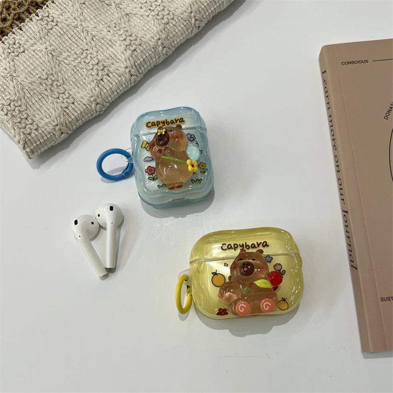 Three-dimensional capybara for AirPods 1 apple bluetooth wireless 1/1 generation pro1 earphone case cute pendant
