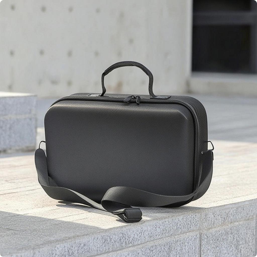 Console Case with Compartments Shockproof Hard Shoulder Strap Portable for Fans, Commuters