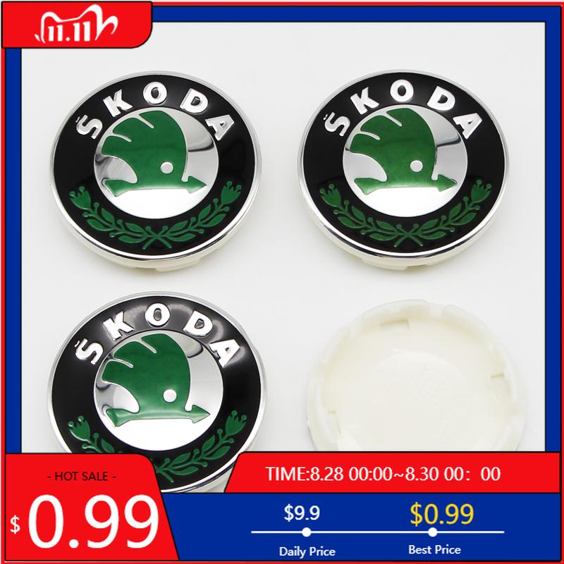 Samolepka na auto 4ks 56mm Středové krytky kol auta Kryt ráfku Znak Odznak Samolepky Pro Skoda Octavia Vrs Kodiaq Fabia Superb Rapid A