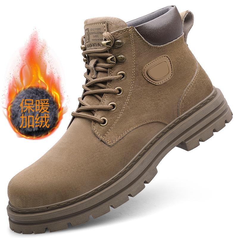 

Осенние дышащие бархатные ботинки Мартин мужские ретро рабочие ботинки на платформе короткие ботинки повседневная обувь мужская обувь 46