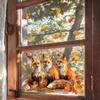 Natural Wind Autumn Feeling Fox Window Sticker Fun Elements - Self-adhesive Non-Slip Sticker