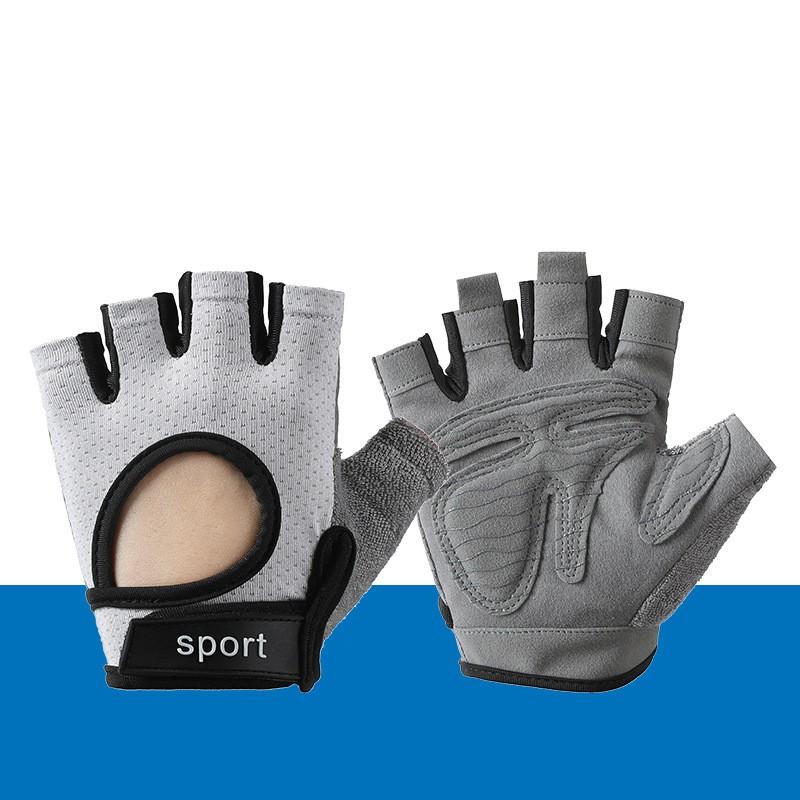 Unisex Half-Finger Gym Gloves Weight Training Pull-Up Bar Cycling Breathable Anti-Slip Wear-Resistant Quick-Dry Nylon