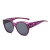 Fashion Uv Protection Driving Sunglasses  Retro Fit Over Sunglasses Round Frame Wear Over Glasses For Women Men