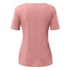 Summer Womens Trendy Irregular Hem Tops Sexy V-Neck T Shirts Short Sleeve Buttons Blouses Plain Daily Tees