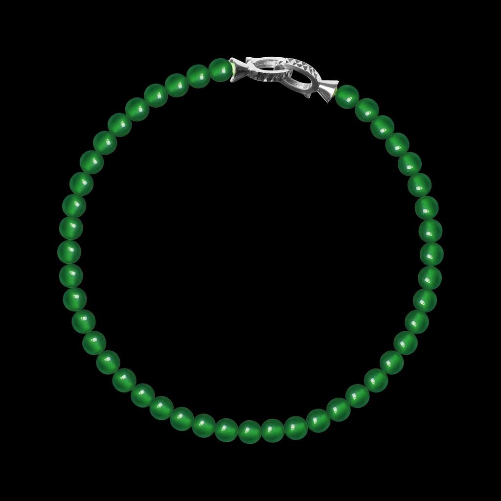 Natural Grade A Imperial Green Jadeite Bead Necklace & Bracelet Set