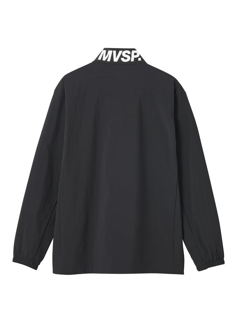 DESCENTE Stretch Nylon Stand Collar Logo Small 4-Way Jacket, Black,