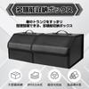 Car Trunk Organizer with Lid and PU Handle, Foldable, Leather-Look (Large)
