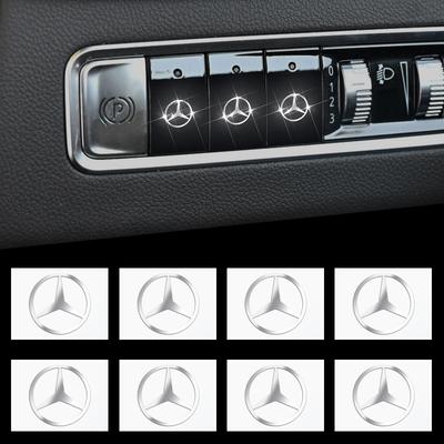 Car Metal Emblem Wiper Stickers Reflective Decor Decals For Mercedes Benz A C E S Class CLA CLS W212 W213 W204 W205 Accessories