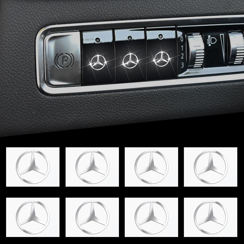 Car Metal Emblem Wiper Stickers Reflective Decor Decals For Mercedes Benz A C E S Class CLA CLS W212 W213 W204 W205 Accessories