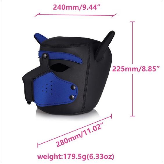 Gay Puppy Hood Neoprene Mask Muzzle Adult Pet Play Games Dog Slave Full Head Bondage Restraint Fetish Hood BDSM Sex Toys for