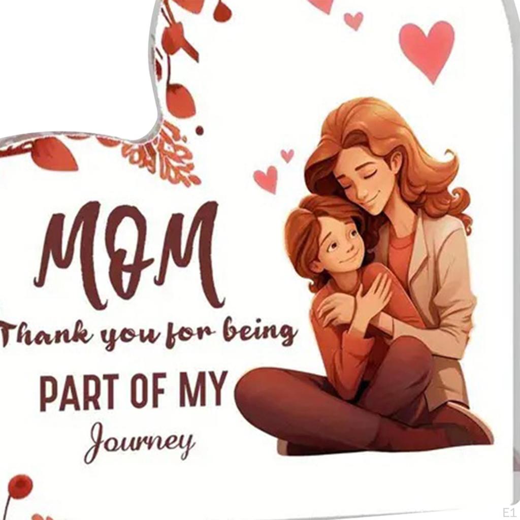 Acrylic Heart Sign Ornament Mom Gift Mother Thank You Keepsake Mother's Day for