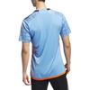 Adidas Letter Pattern Printed Round Neck Short Sleeve T-Shirt Men Tops Light-Blue HI1878
