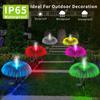 Solar Flower Lights Outdoor Decorative Waterproof, Solar Yard Light Outside Decorations Color Changing, Solar Garden Lights Stake Decor
