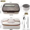 Extra Large 316 Stainless Steel Office Lunch Box with Six Compartments for Adults - Large Capacity Meal Tray