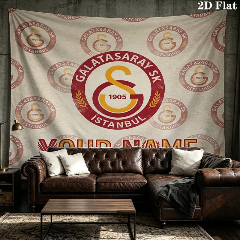 Custom Name Galatasaray2 Printed Tapestry – Wall Hanging for Bedrooms, Dorms, and Home Decor