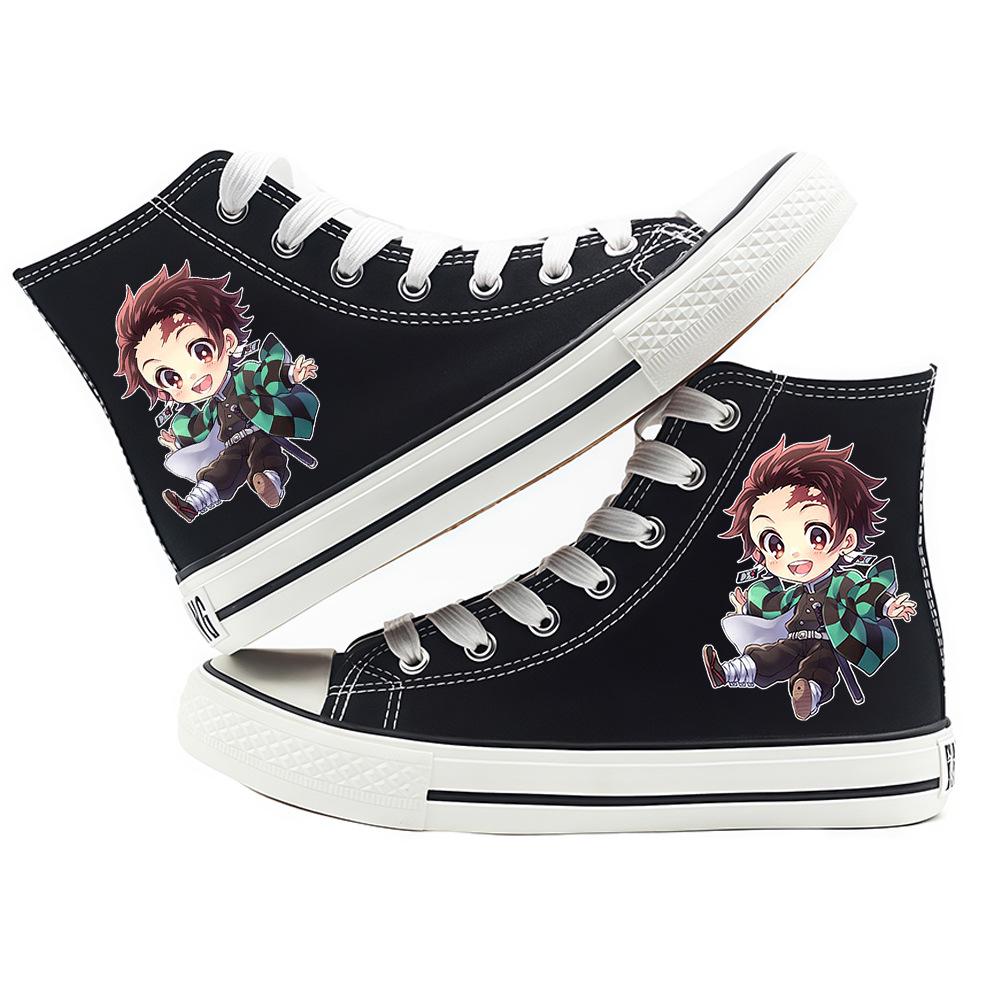 Scarpe da Ginnastica Alte in Tela Demon Slayer - Unisex Moda Cartoni Animati