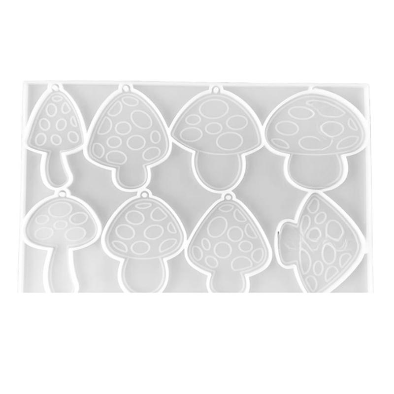 

Mushroom Pendants with Hole Molds Mushroom Keychains Epoxys Resin Molds Mushroom Silicone Molds DIY Art Crafts Making 1