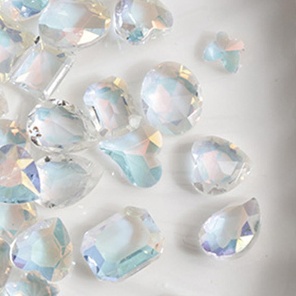 50Pcs Pointed Bottom Nail Rhinestones Mini Diamond Nail Charms 3D Crystal Gems Jewelry DIY Manicure Nail Decoration