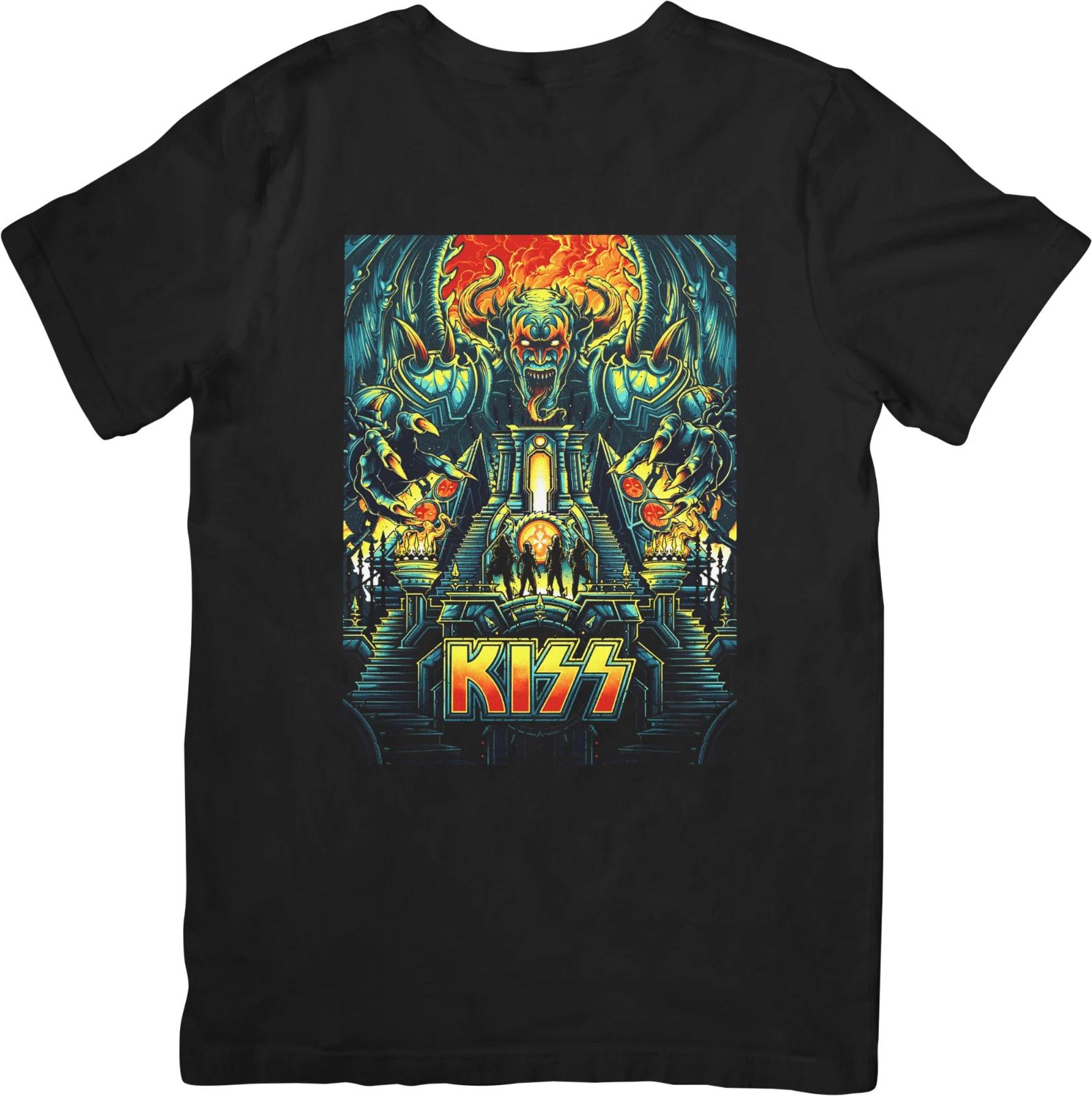 

Kiss 9 Music Unisex Fit for Men & Women Quality Cotton T-Shirt Black 4XL
