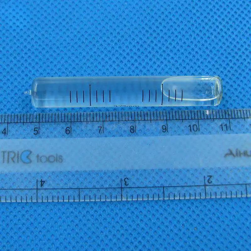 10*60mm 3'/2mm Liquid Level Indicator Glass Level Bubble Vials Bubble Spirit Level