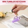 [PATIKIL] Mini Tumbler Keychains, Set of 2 Cute Mini Cup Keychains, Lip Balm Holder Keychain Accessories, Cup Decoration for Women's Wallets,