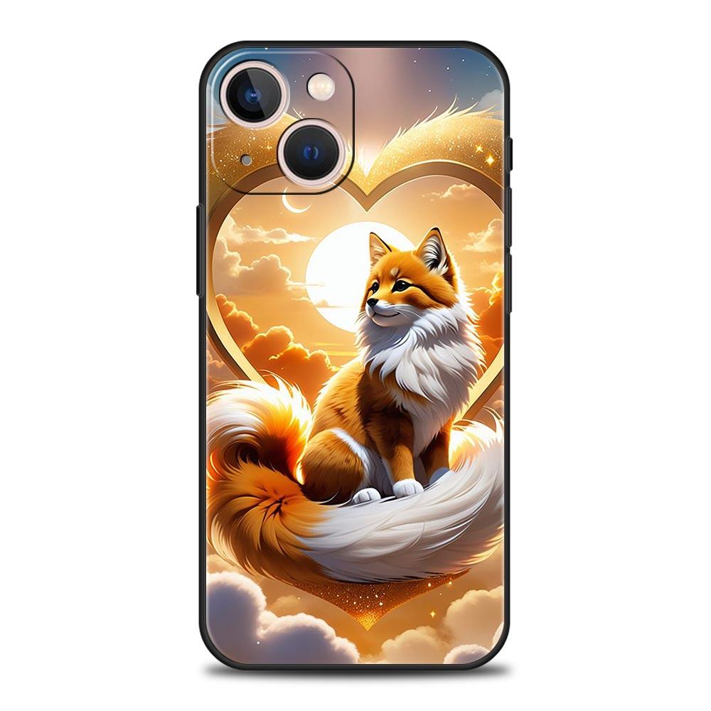 Phone Case Cover for iPhone 17 Pro Max 16 15 14 13 12 11 Pro Max Plus 17AIR Shockproof Soft TPU Shell Cute Animal Fox Fundas Bag