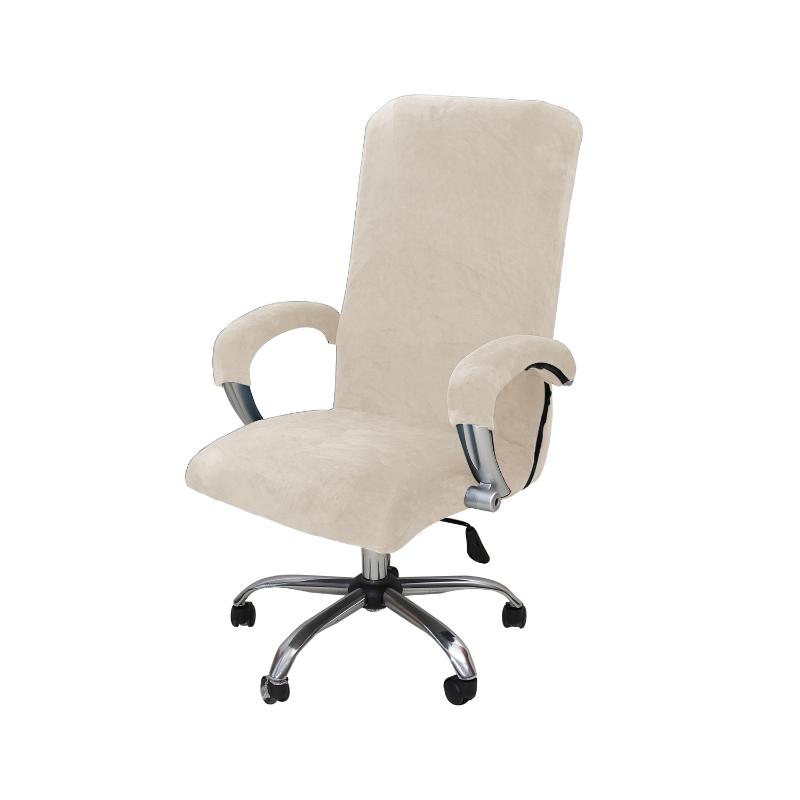 New Velvet Office Computer Desk Chair Covers Armchair Protector Black High Quality House Chaise Includ Armrest Gamer Covers 2024