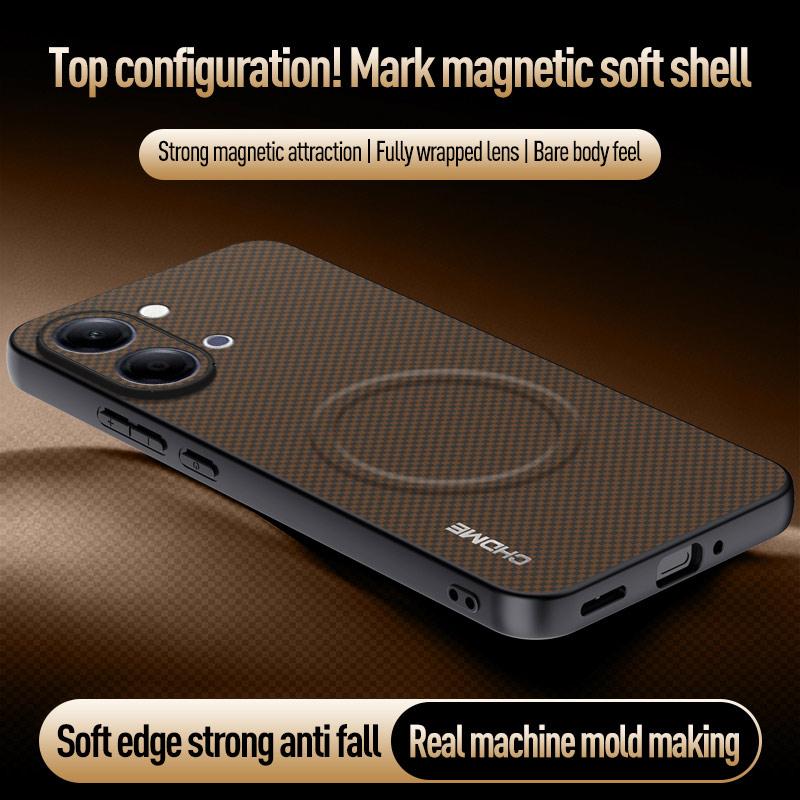 EUCAGR For VIVO Y05 Case Car Magnetic Holder Phone Case For VIVO Y05 5G Silicone Shockproof Full Protective Back Cover