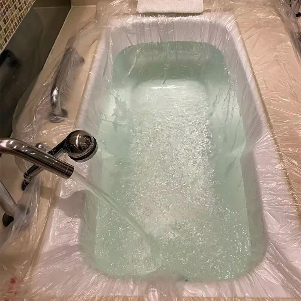 10PCS Waterproof Bathtub Soaking Bags Oversized Bath Bucket Film Bag Disposable Bathtub Cover  Salon