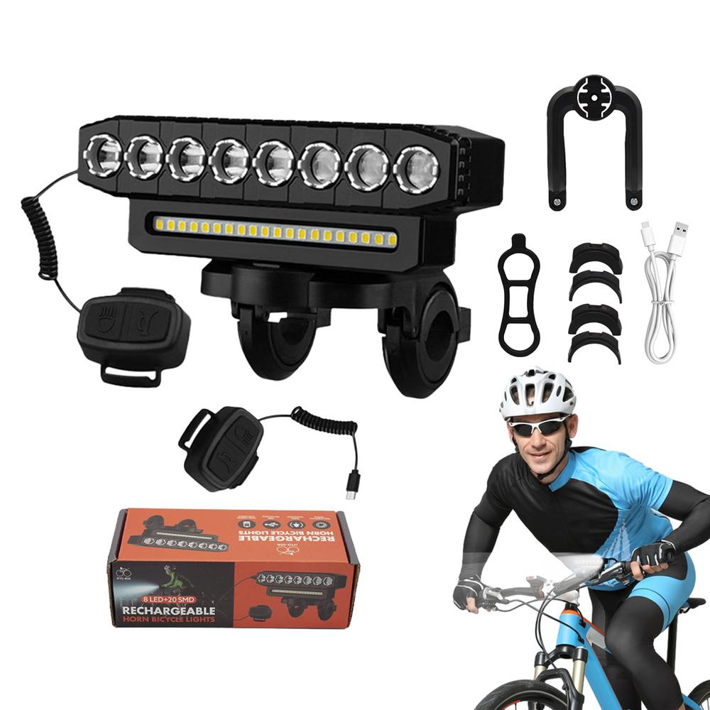 Rechargeable LED Cycle Front Light Super Bright LED Rechargeable Front Light 6 Light Modes Cycling Flashlight Waterproof Cycle