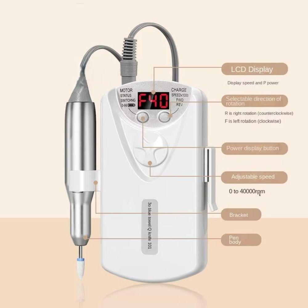 With Drill Bits Electric Nail Polisher Dead Skin Removal Nail Art Electric Sander  Nail Care