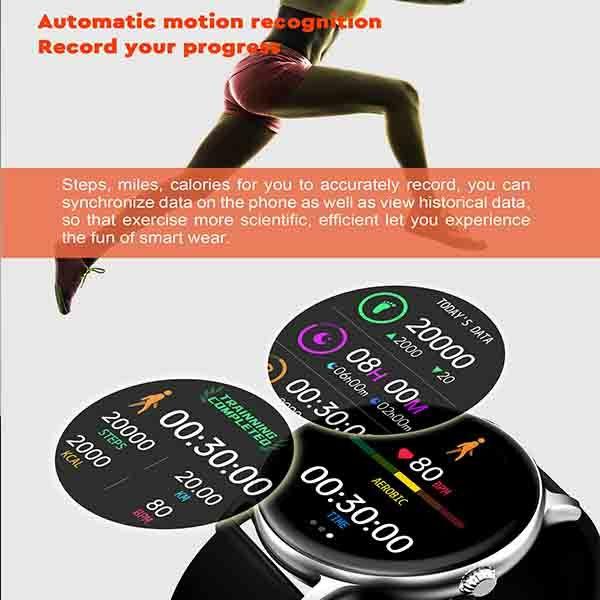 NORTH EDGE NL12 Cvičebné stopky Monitorování krevního tlaku Ovládání hudby Hodinky s dotykovou obrazovkou a měřením srdeční frekvence v reálném čase