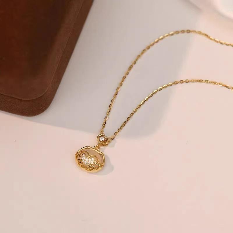 2025 New Luxury 925 Sterling Silver Ping An Lock Pendant Necklace for Women – Trendy Clavicle Chain Choker