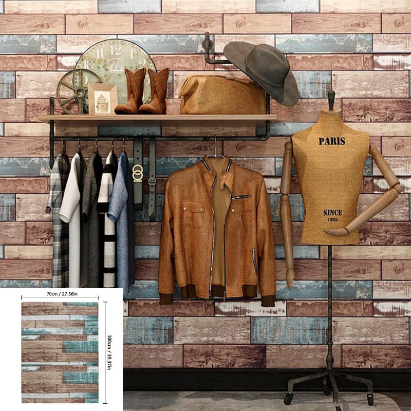 High Quality Retro 3D Foam Brick Wallpaper 70*100cm Wall Sticker Self Adhesive For Ceiling Living Room Home Background Decor