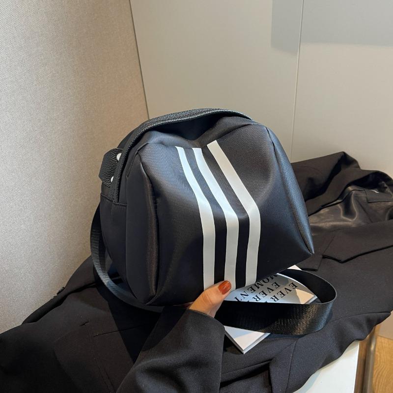 Three bars nylon cloth shell bag trendy messenger bag casual large capacity casual trendy bag